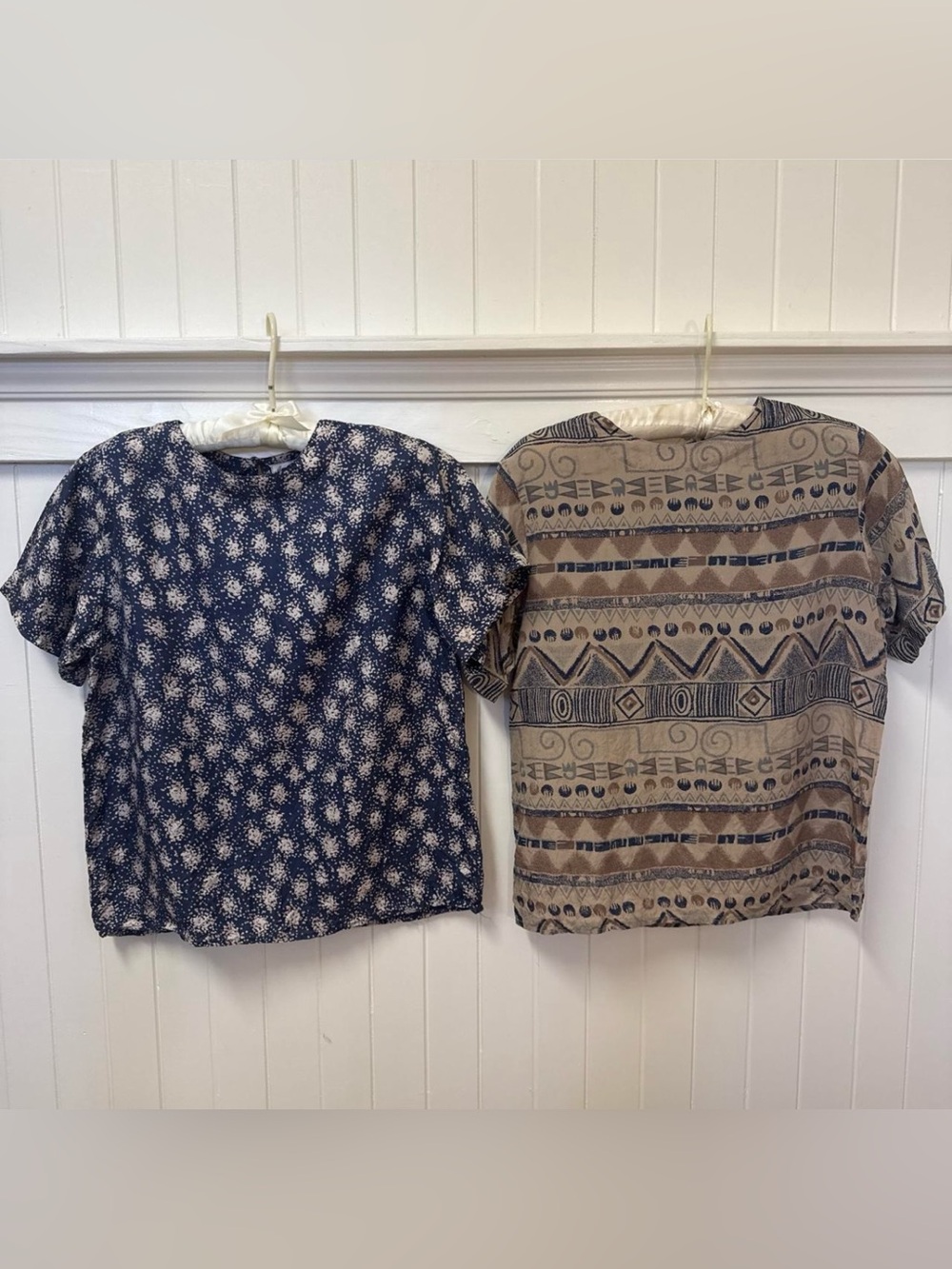 Bundle of two vintage silk shirts